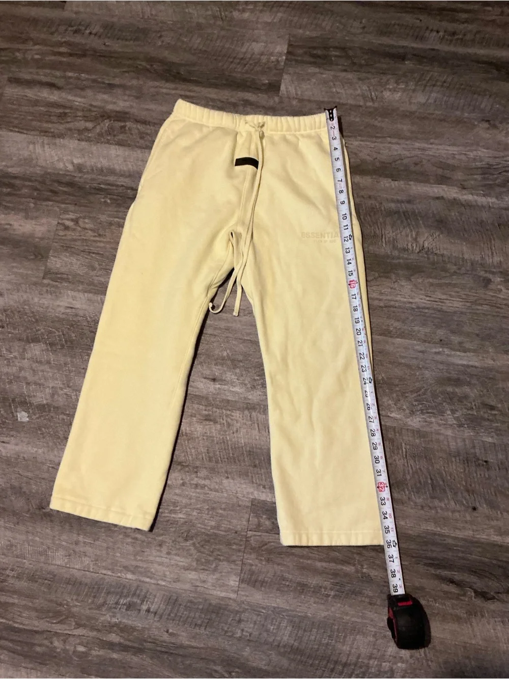 Essentials Pale Yellow Fleece Sweatpants